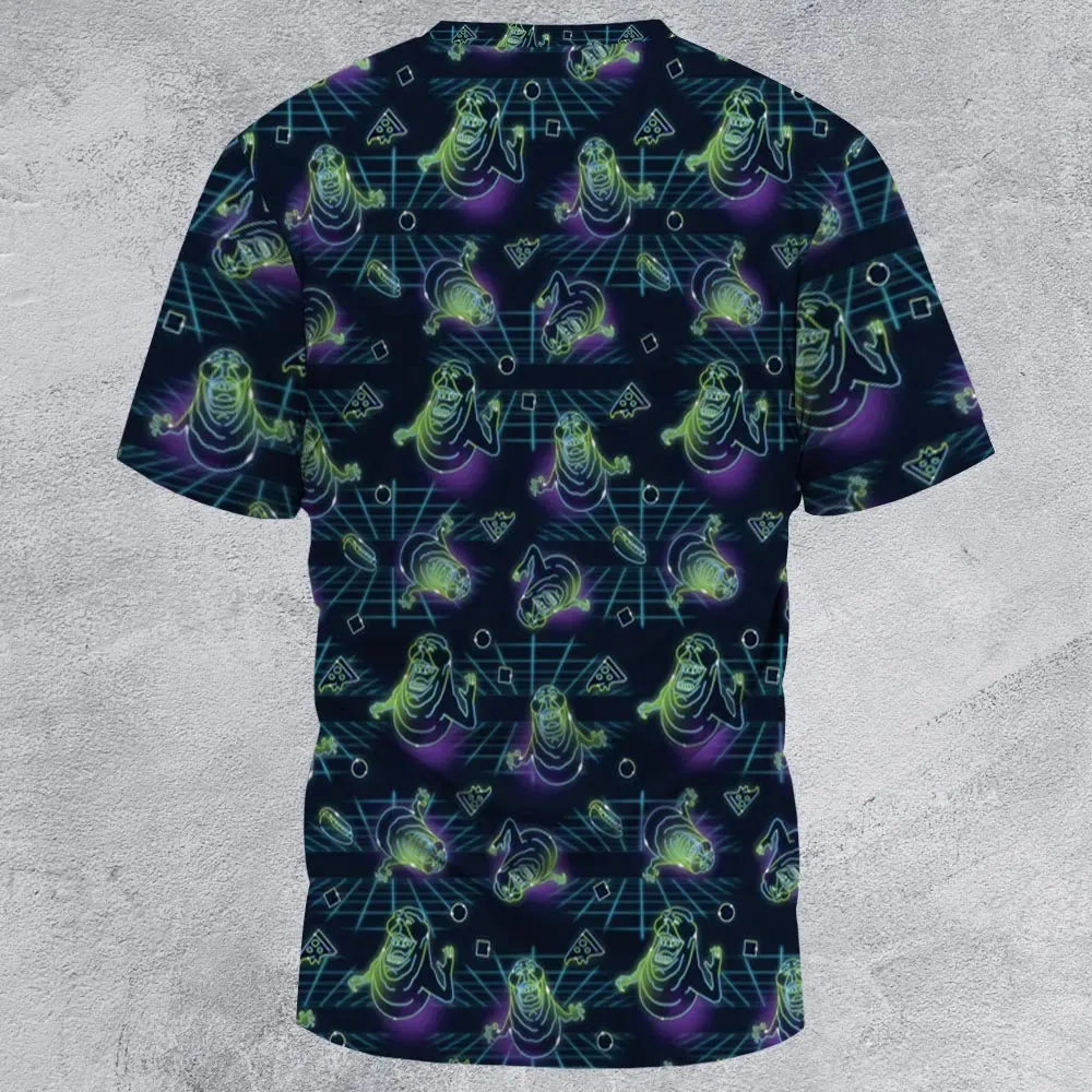 The Real Ghostbusters Slimer Classics Retro All-Over Print Unisex T-Shirt - 3