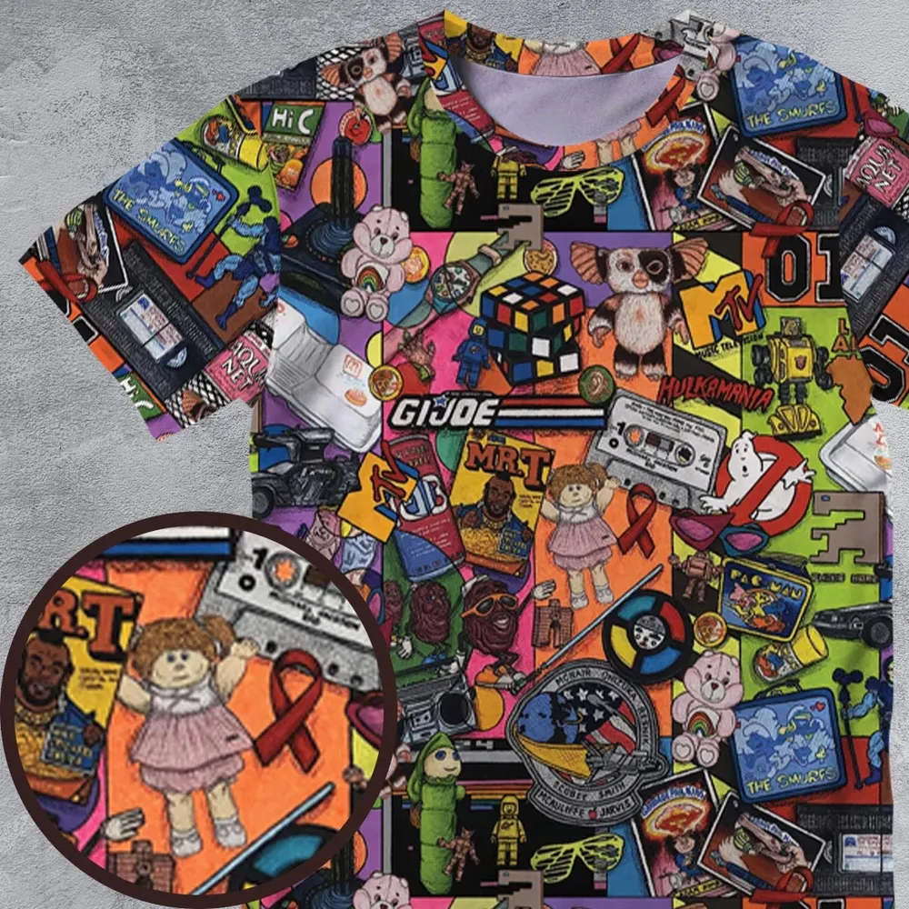 The 1980's. The Decade Of Greed All-Over Print Unisex T-Shirt - 4