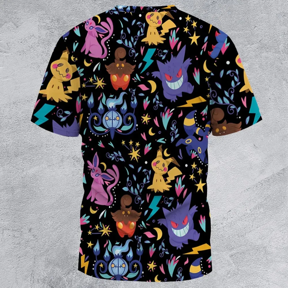 Ghost Buddies Cottagecore Pokemon Patterns All-Over Print Unisex T-Shirt - 2