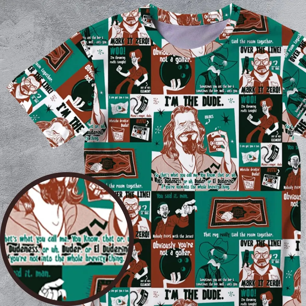 I'm The Dude The Big Lebowski All-Over Print Unisex T-Shirt - 4