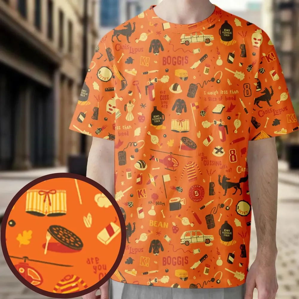 Fantastic Mr. Fox Pattern All-Over Print Unisex T-Shirt - 3