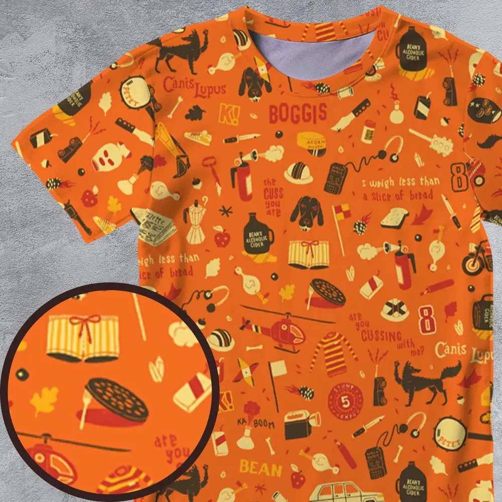 Fantastic Mr. Fox Pattern All-Over Print Unisex T-Shirt - 4