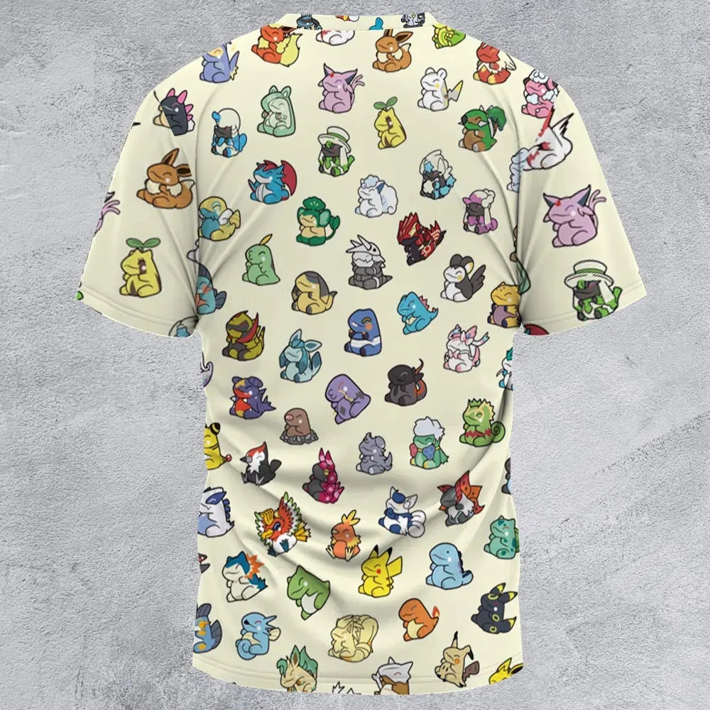 Pokemon In Substitute Style All-Over Print Unisex T-Shirt - 3
