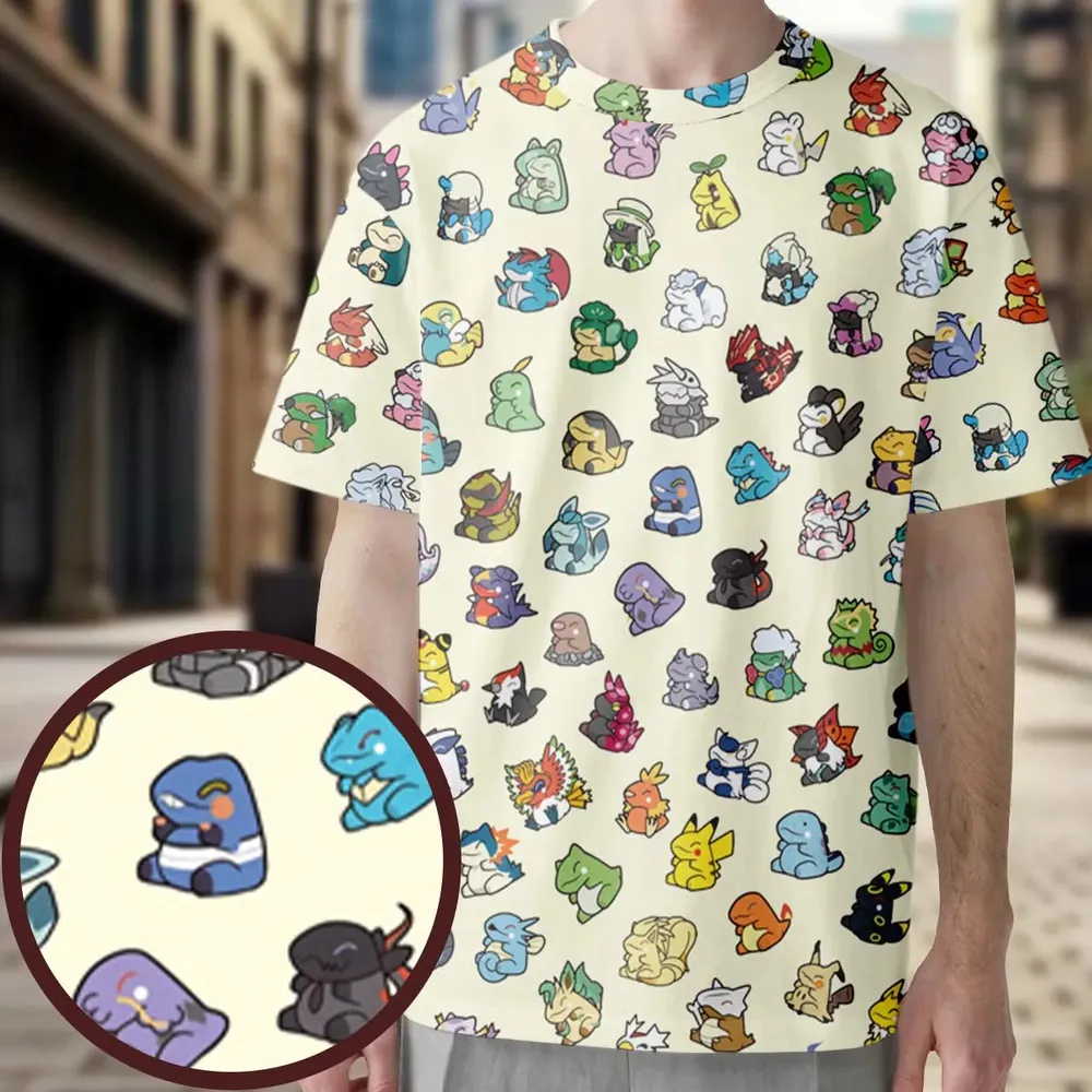 Pokemon In Substitute Style All-Over Print Unisex T-Shirt - 4