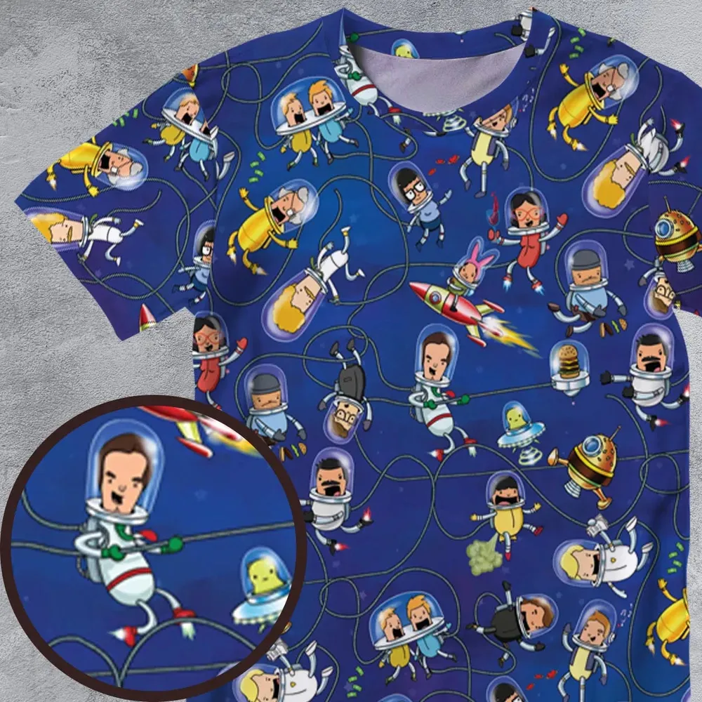 Outer Space Bob's Burgers All-Over Print Unisex T-Shirt - 4