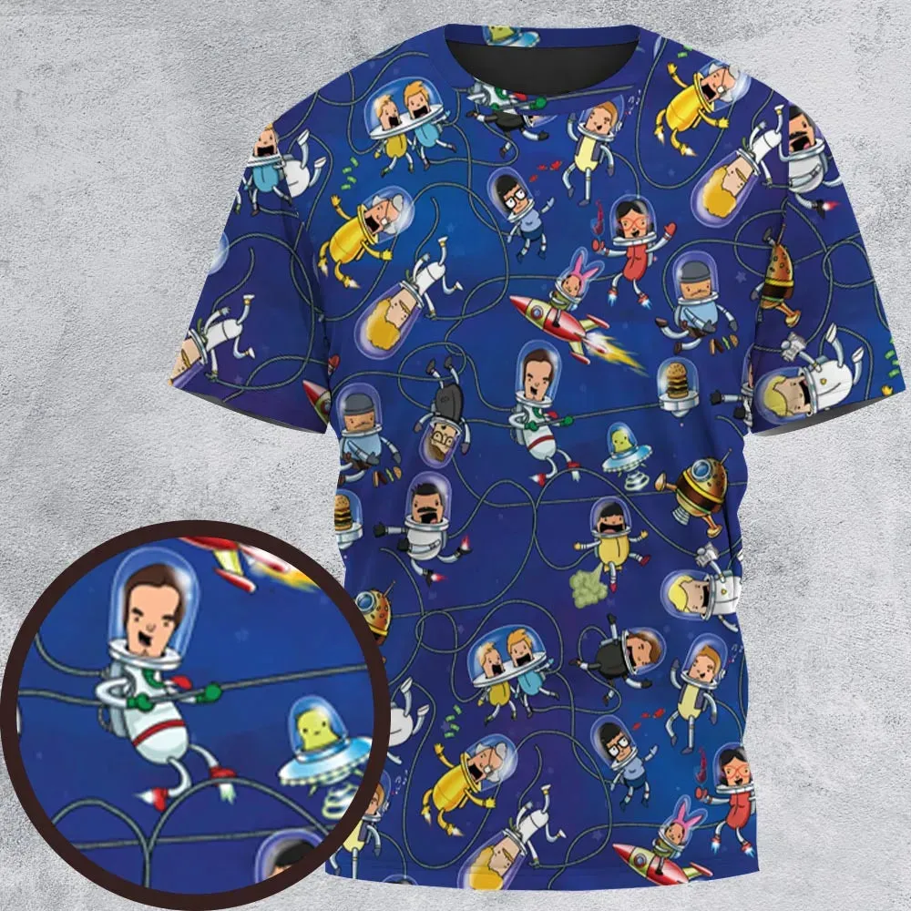 Outer Space Bob's Burgers All-Over Print Unisex T-Shirt - 2