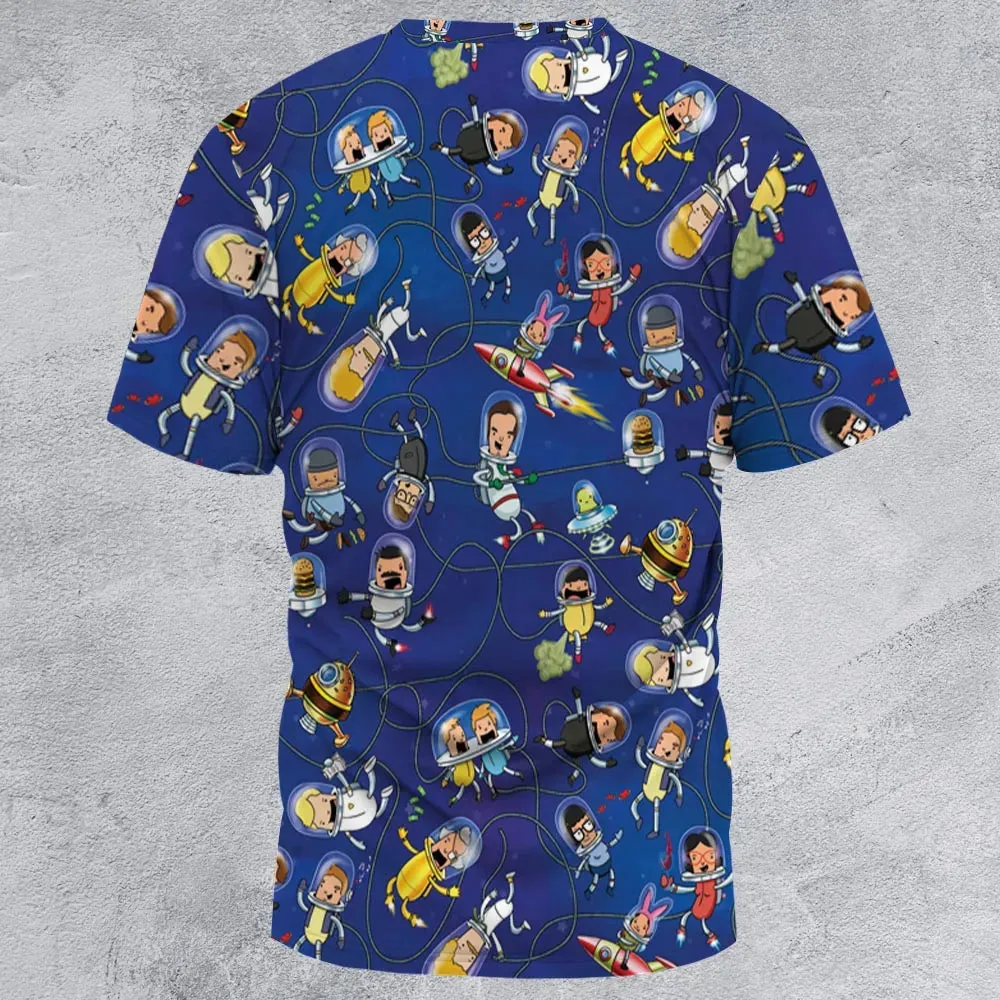 Outer Space Bob's Burgers All-Over Print Unisex T-Shirt - 3