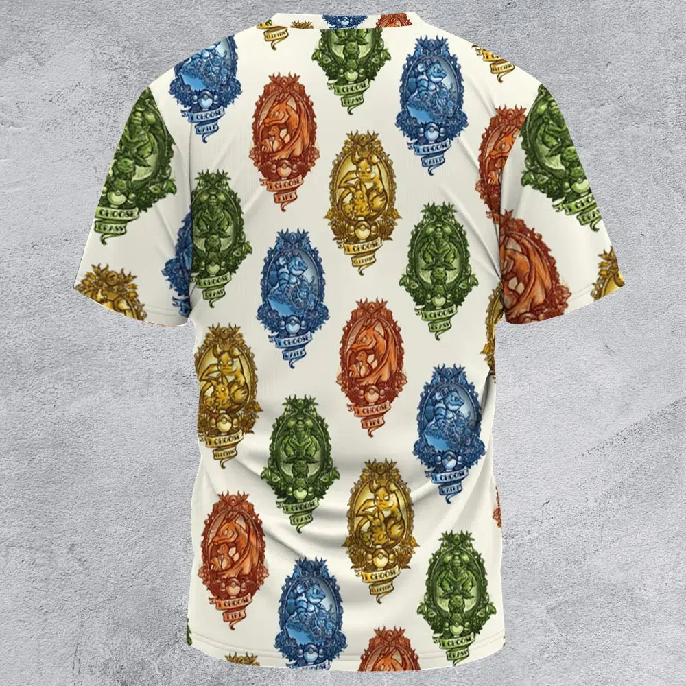Water Grass Electric Fire I Choose Pattern All-Over Print Unisex T-Shirt - 3