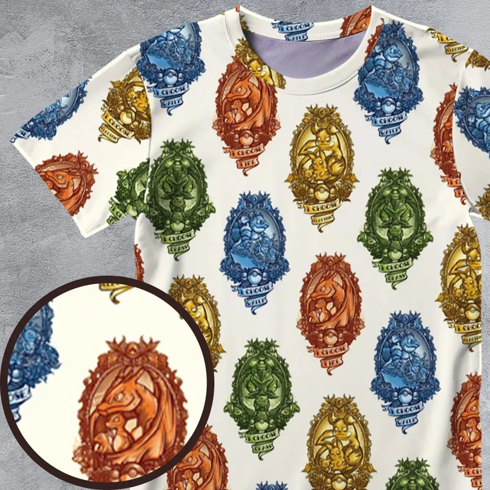 Water Grass Electric Fire I Choose Pattern All-Over Print Unisex T-Shirt - 4