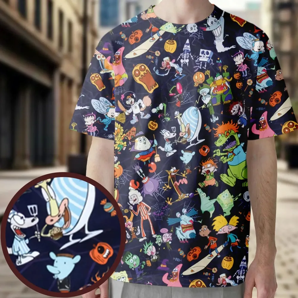 Nickelodeon Halloween Party All-Over Print Unisex T-Shirt - 4