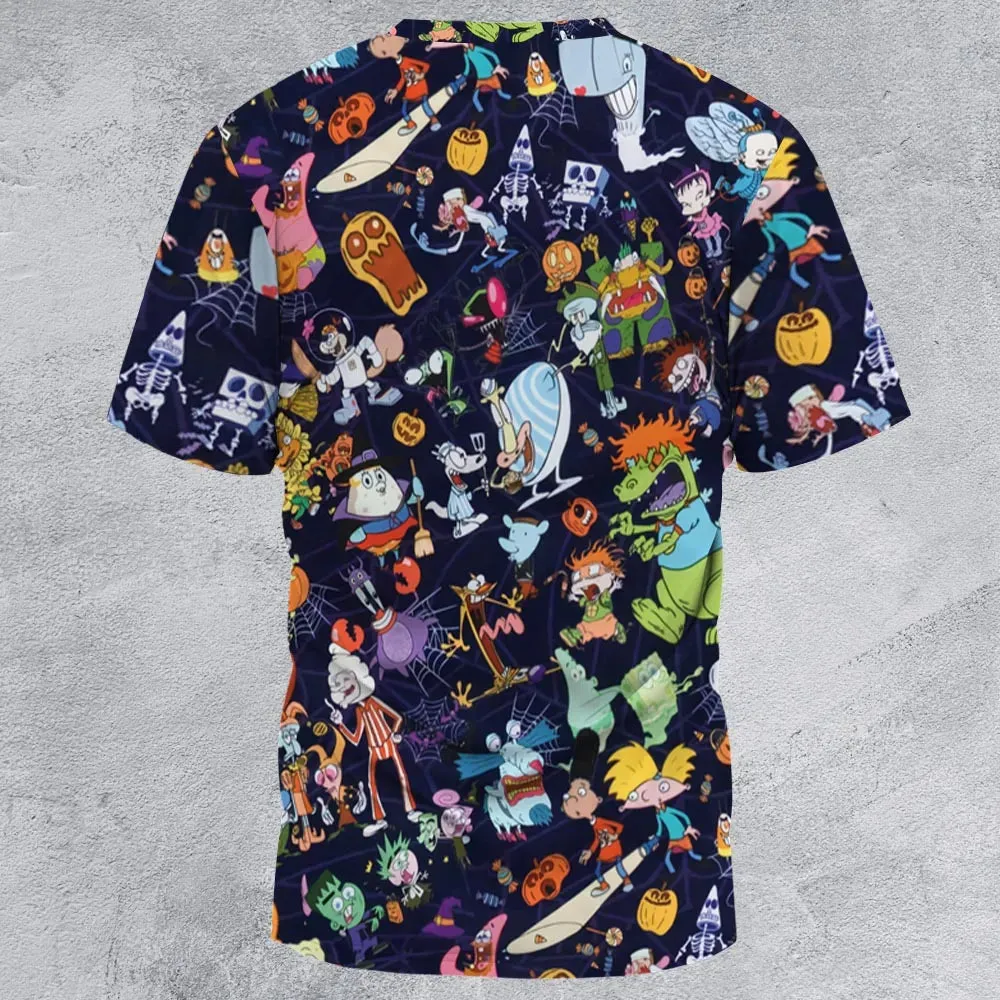 Nickelodeon Halloween Party All-Over Print Unisex T-Shirt - 3