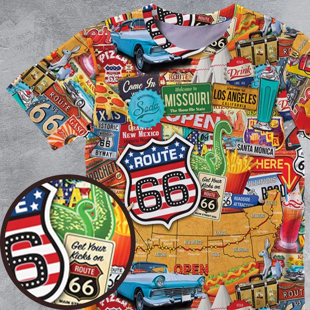 Main State of America All-Over Print Unisex T-Shirt - 4