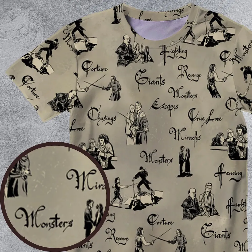 Hencing Fighting The Princess Bride All-Over Print Unisex T-Shirt - 4