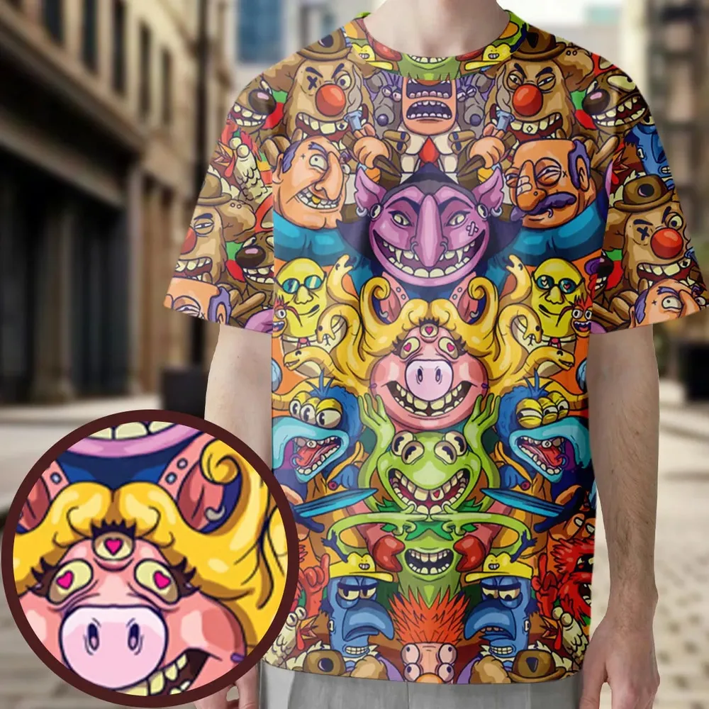 Monster Muppets The Muppets Characters All-Over Print Unisex T-Shirt - 3