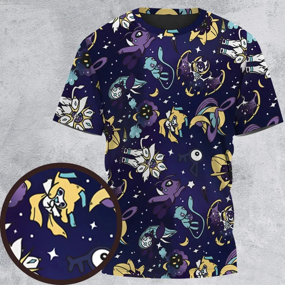 Galaxy Mew Psychic Type Pokemon All-Over Print Unisex T-Shirt - 2