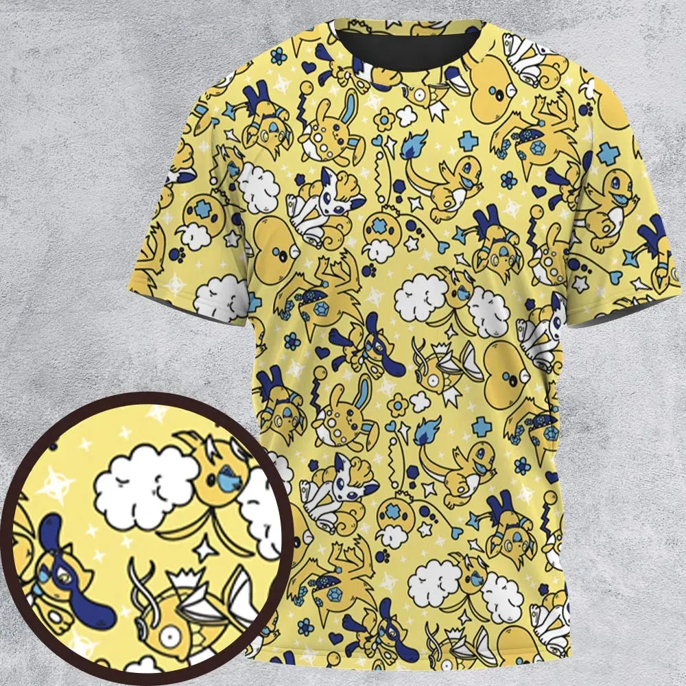 Shiny Magikarp Pokemon Pattern All-Over Print Unisex T-Shirt - 2