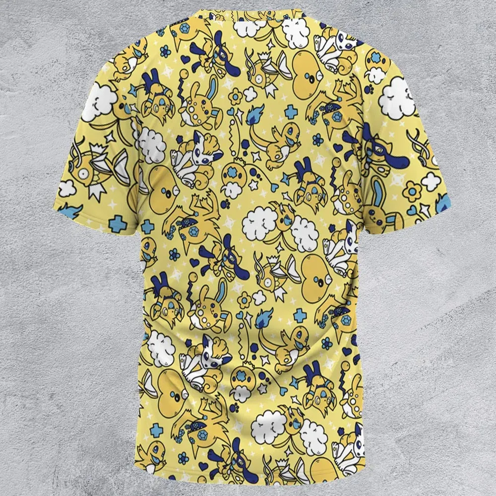 Shiny Magikarp Pokemon Pattern All-Over Print Unisex T-Shirt - 3
