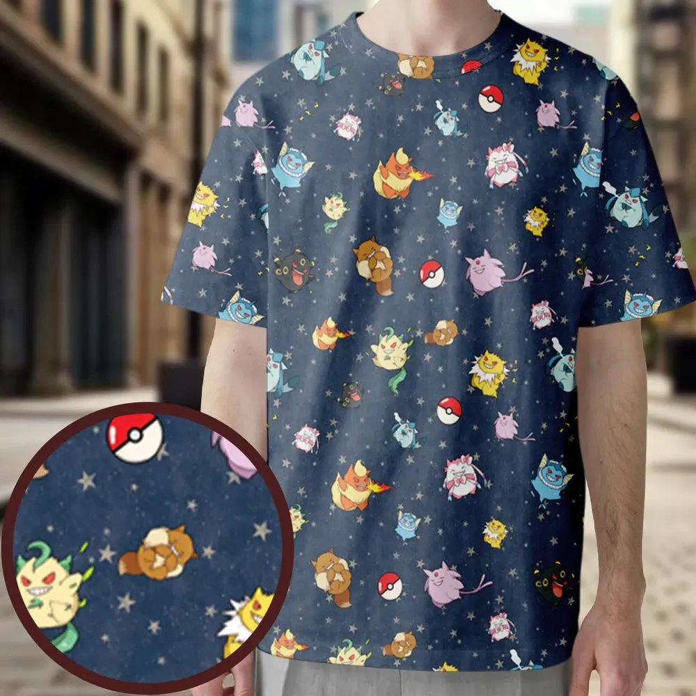Gengar as Eevee The Eeveelutions Pokemon All-Over Print Unisex T-Shirt - 4