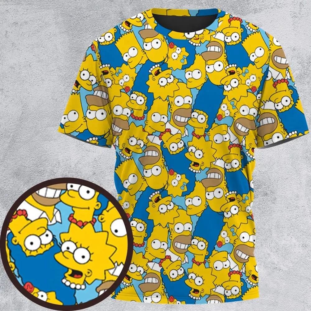Head Toss The Simpson Characters All-Over Print Unisex T-Shirt - 2