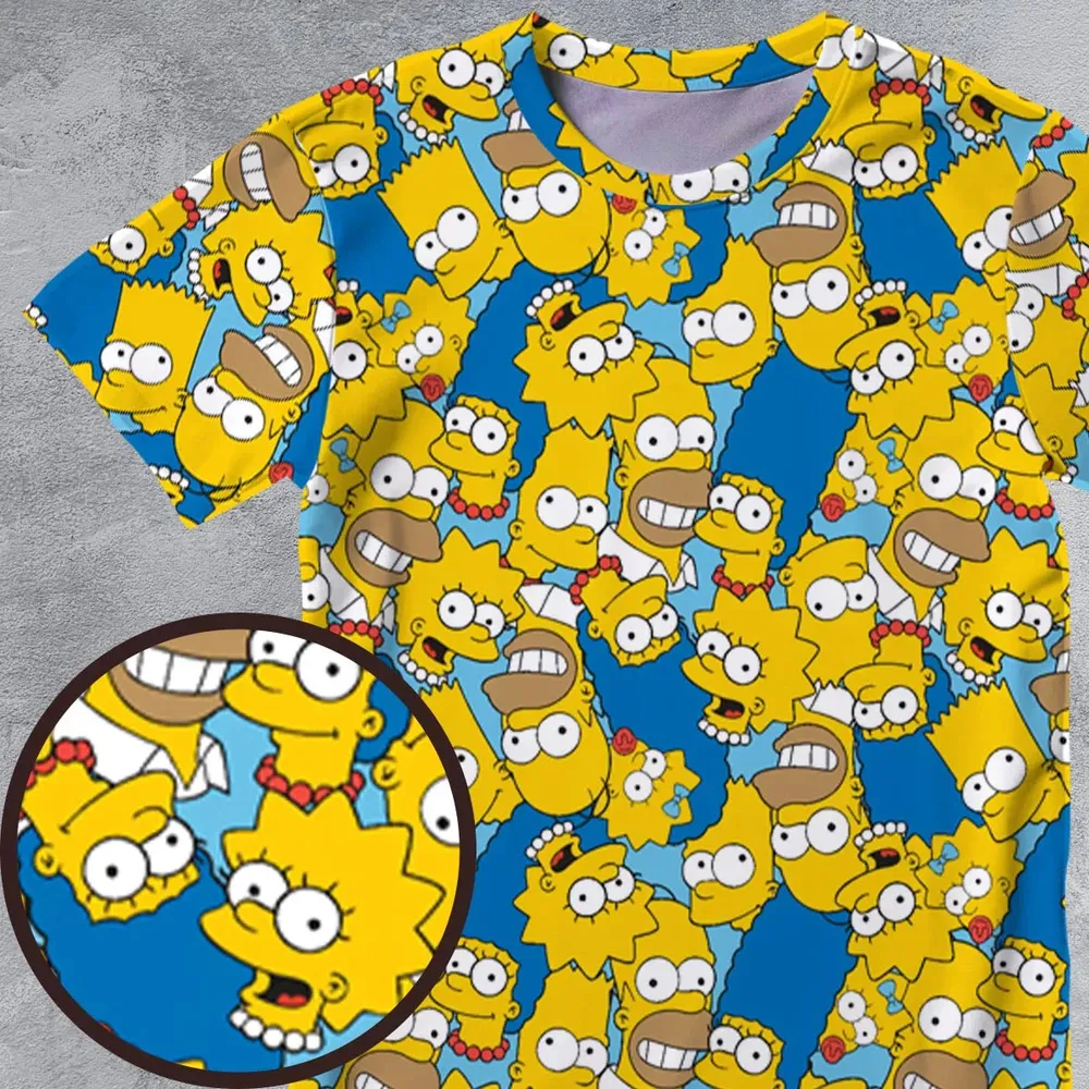 Head Toss The Simpson Characters All-Over Print Unisex T-Shirt - 4