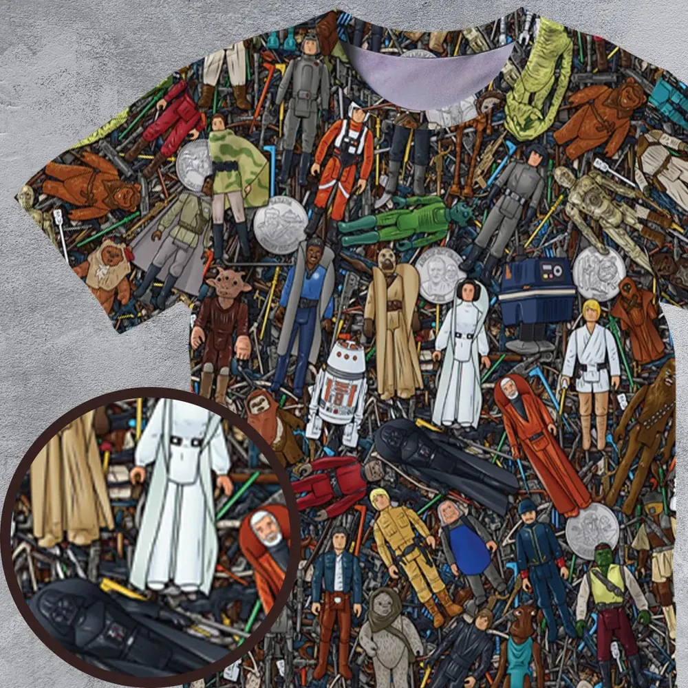Star Wars Characters Figures All-Over Print Unisex T-Shirt - 4