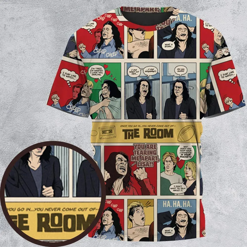 The Room Comic Style All-Over Print Unisex T-Shirt - 2
