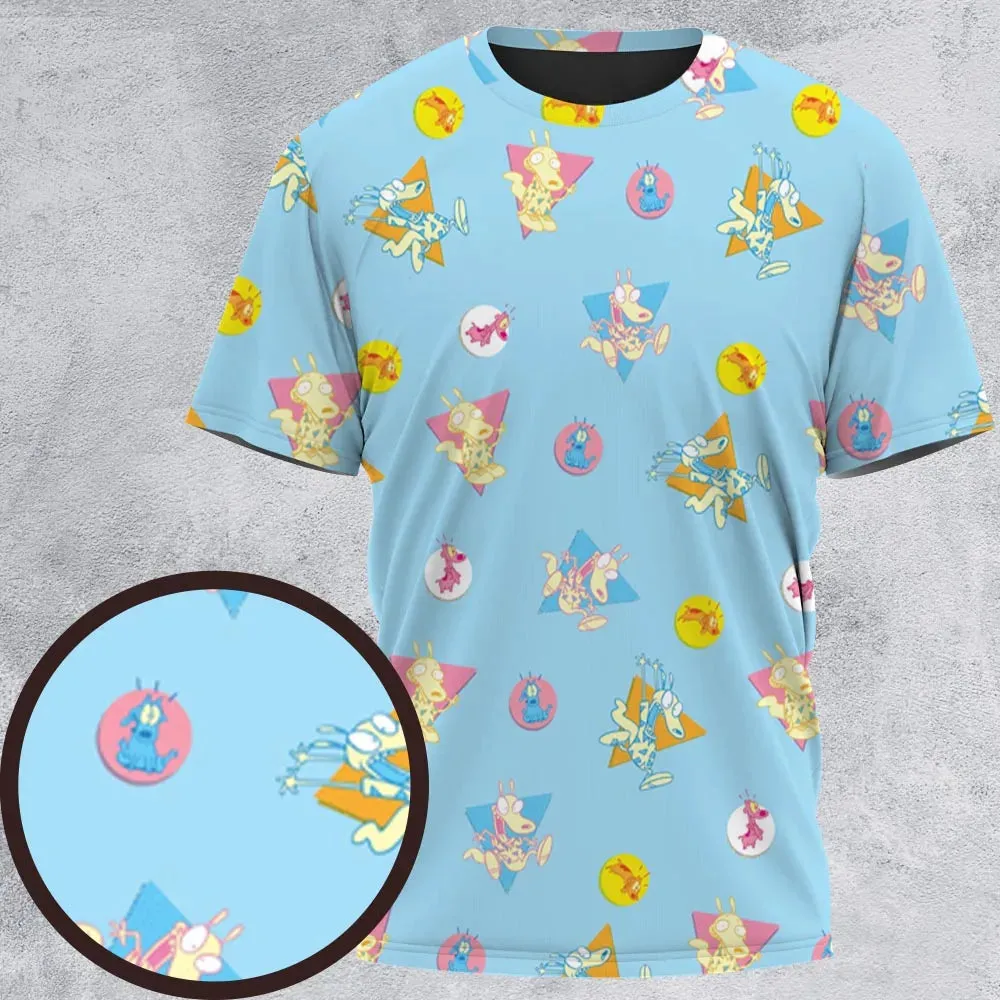 Rocko and Spunky Pattern Rocko's Modern Life All-Over Print Unisex T-Shirt - 2