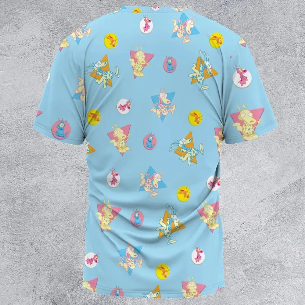 Rocko and Spunky Pattern Rocko's Modern Life All-Over Print Unisex T-Shirt - 3