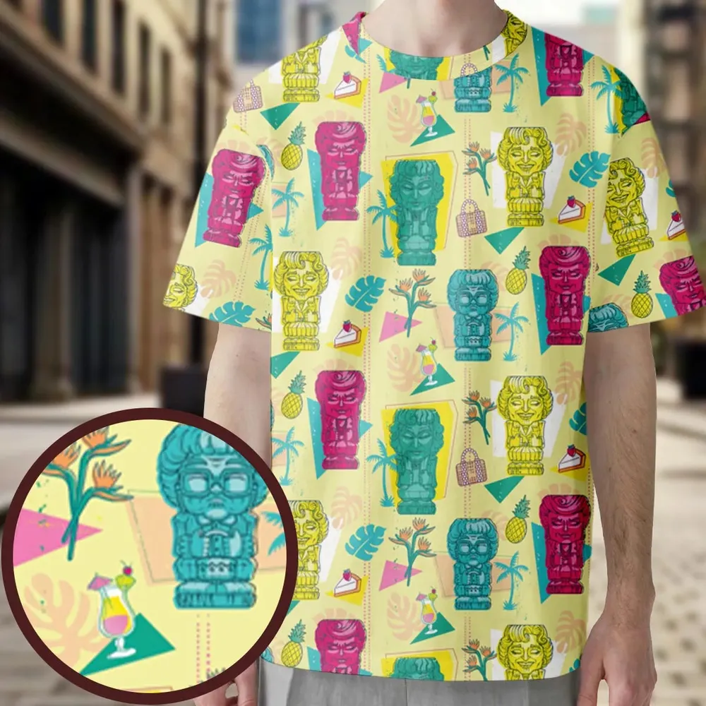 Golden Girls Tiki Shack Aloha All-Over Print Unisex T-Shirt - 3