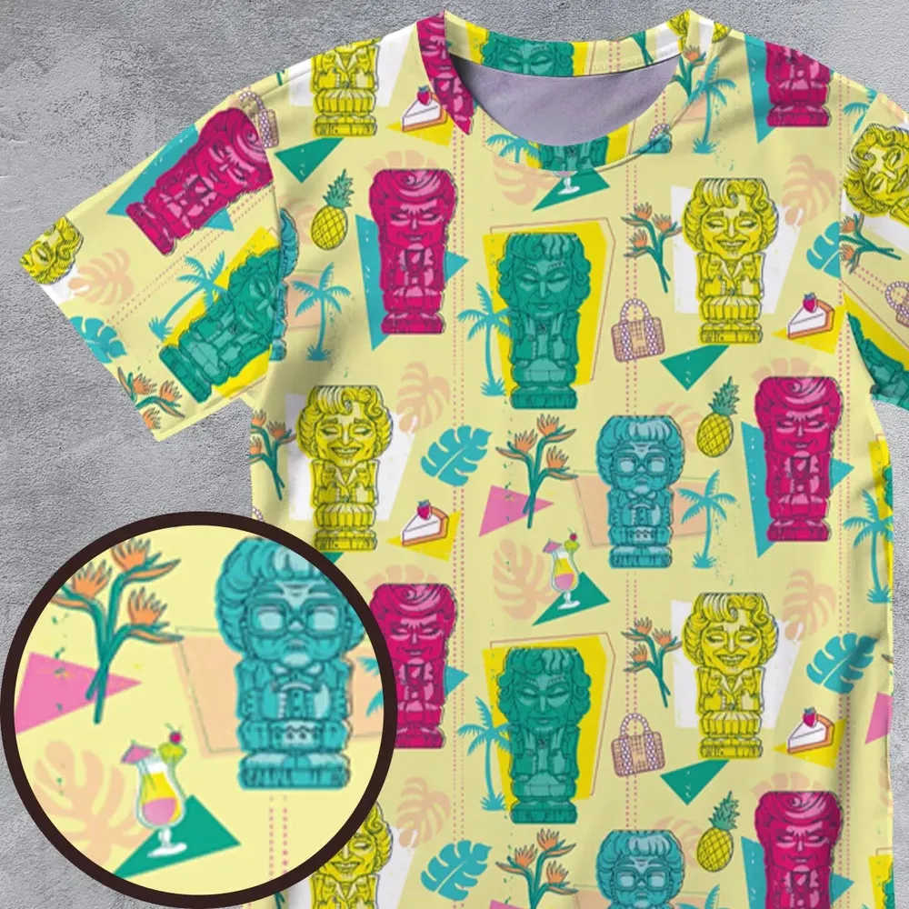 Golden Girls Tiki Shack Aloha All-Over Print Unisex T-Shirt - 4