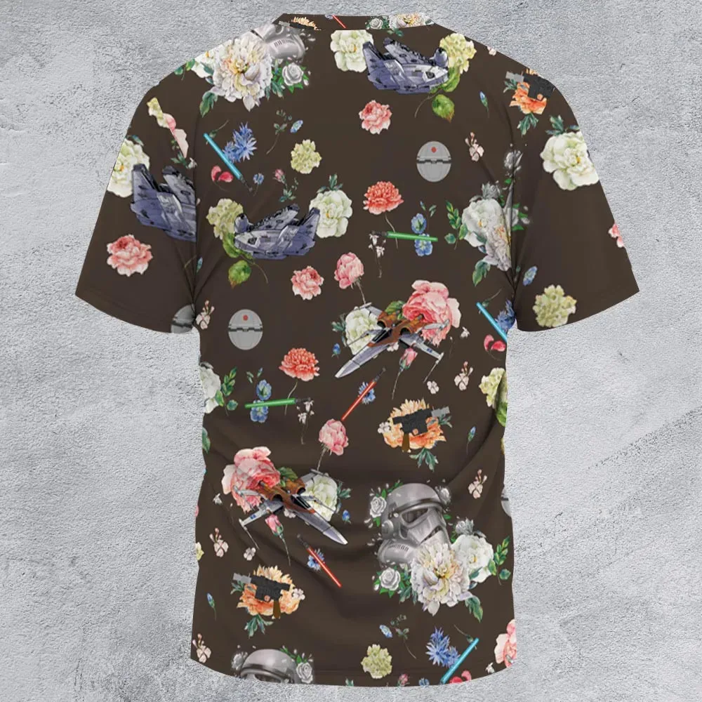 Stormtrooper Flower Vintage Pattern All-Over Print Unisex T-Shirt - 2