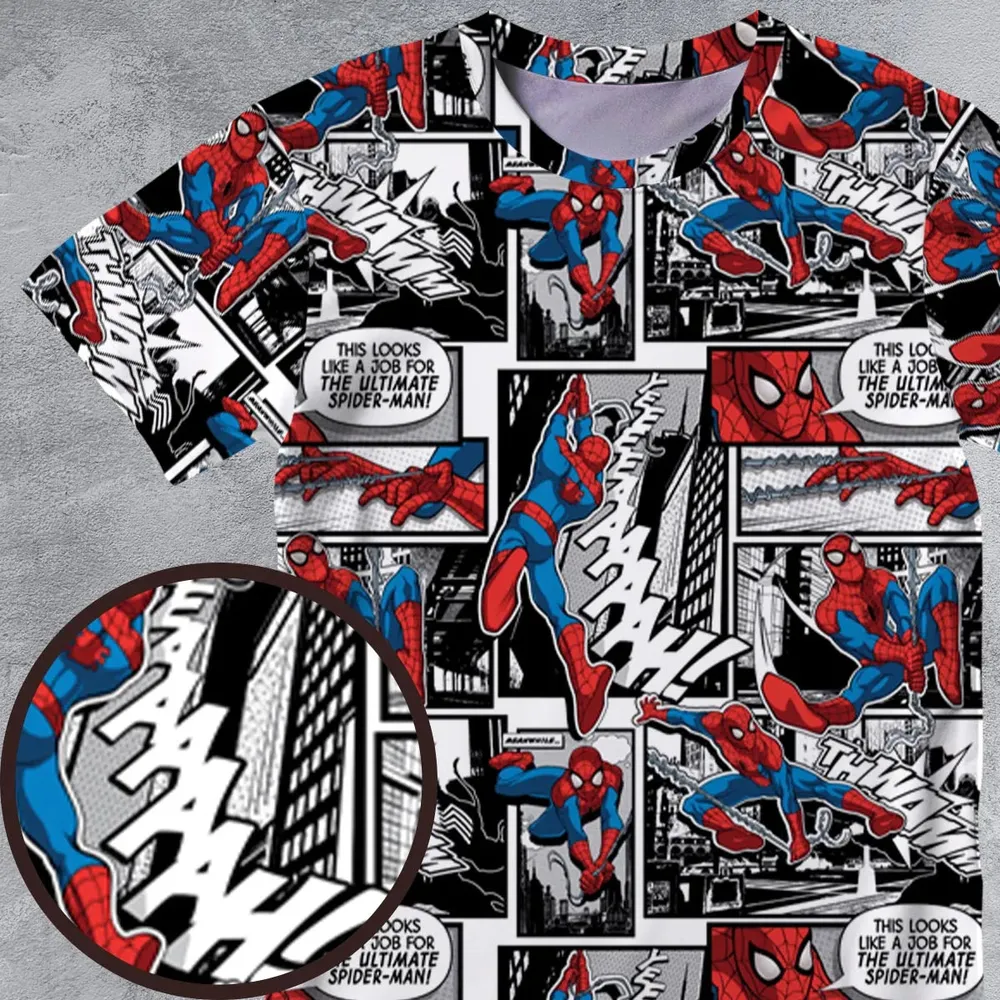Spider Man Comic Pattern All-Over Print Unisex T-Shirt - 4
