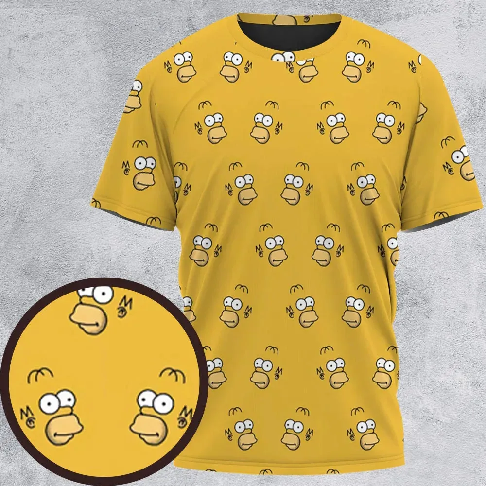 Homer Simpson Pattern All-Over Print Unisex T-Shirt - 2