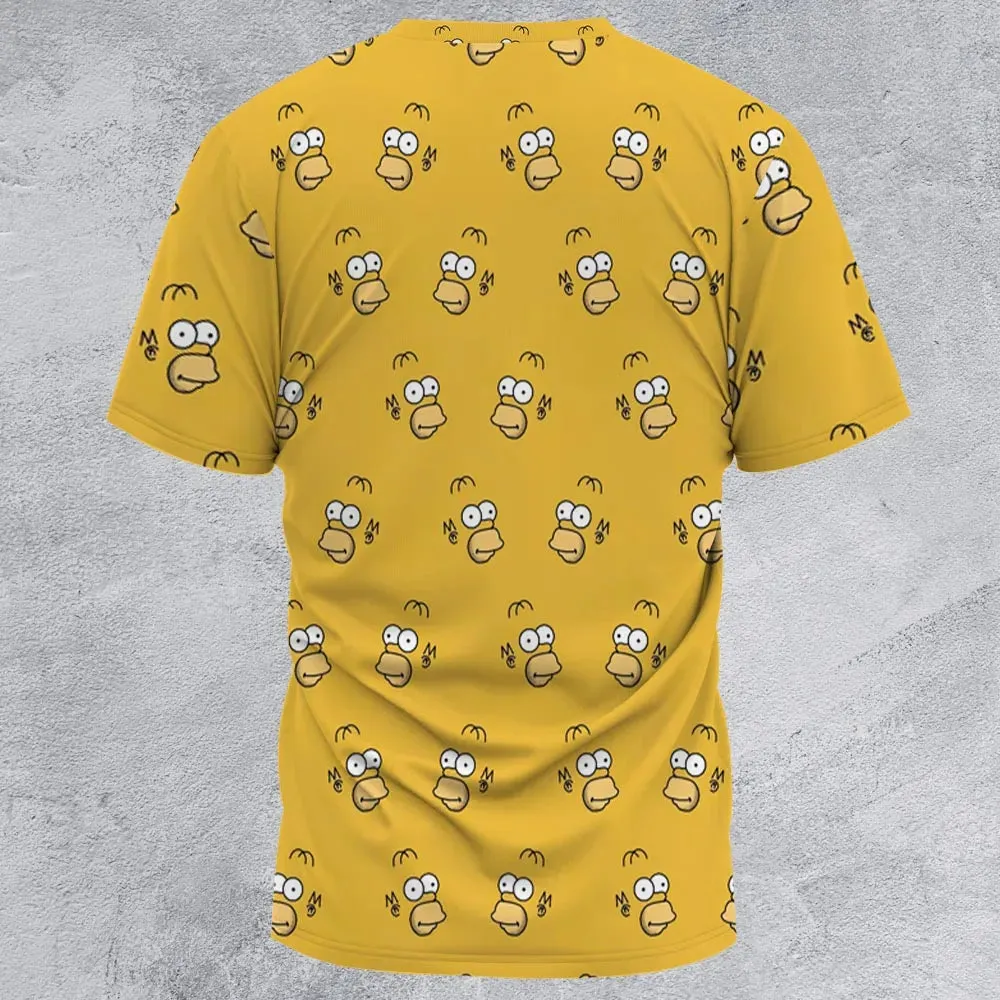 Homer Simpson Pattern All-Over Print Unisex T-Shirt - 3