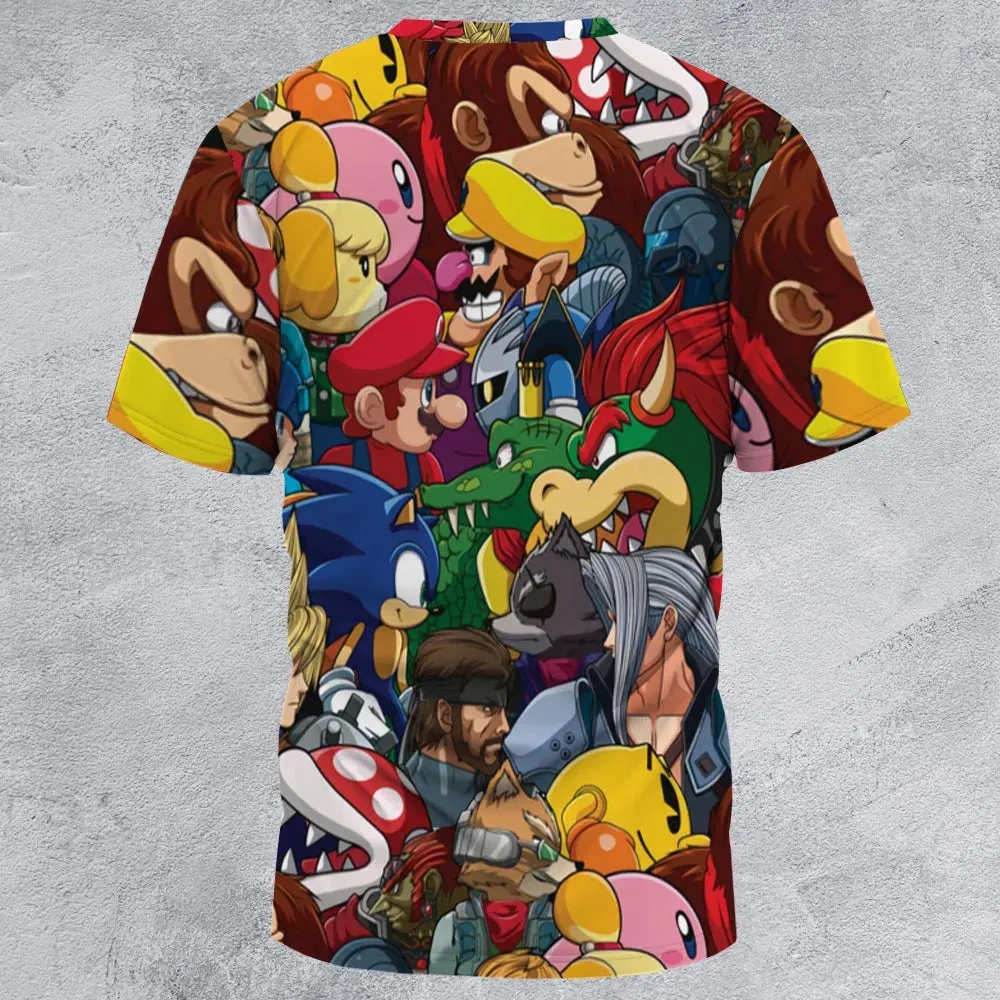 Smash Fight Super Smash Characters All-Over Print Unisex T-Shirt - 2