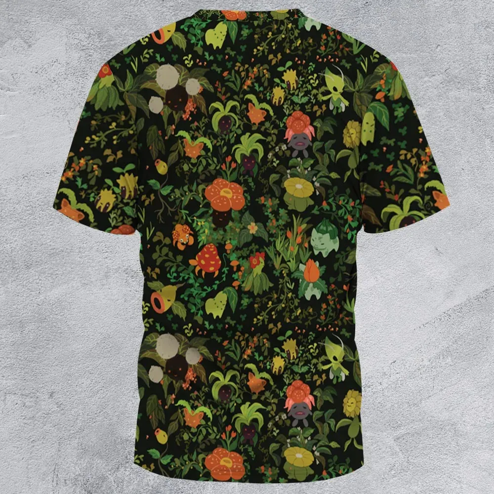 Grass Pokemon Patterns All-Over Print Unisex T-Shirt - 2