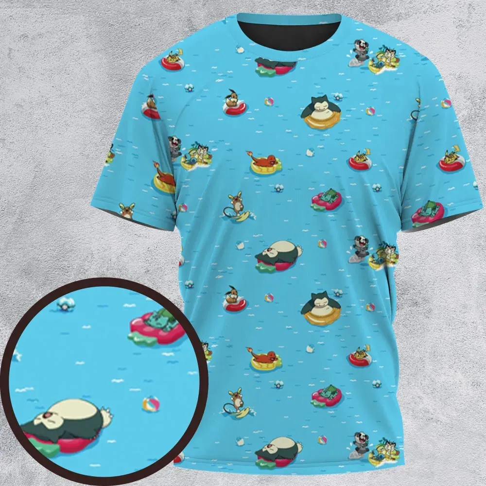 Pokemon Sunny Days Sea Swim All-Over Print Unisex T-Shirt - 2