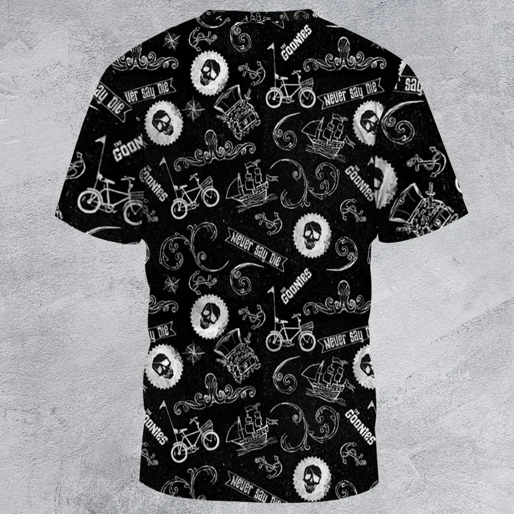 Never Say Die The Goonies Pattern All-Over Print Unisex T-Shirt - 3