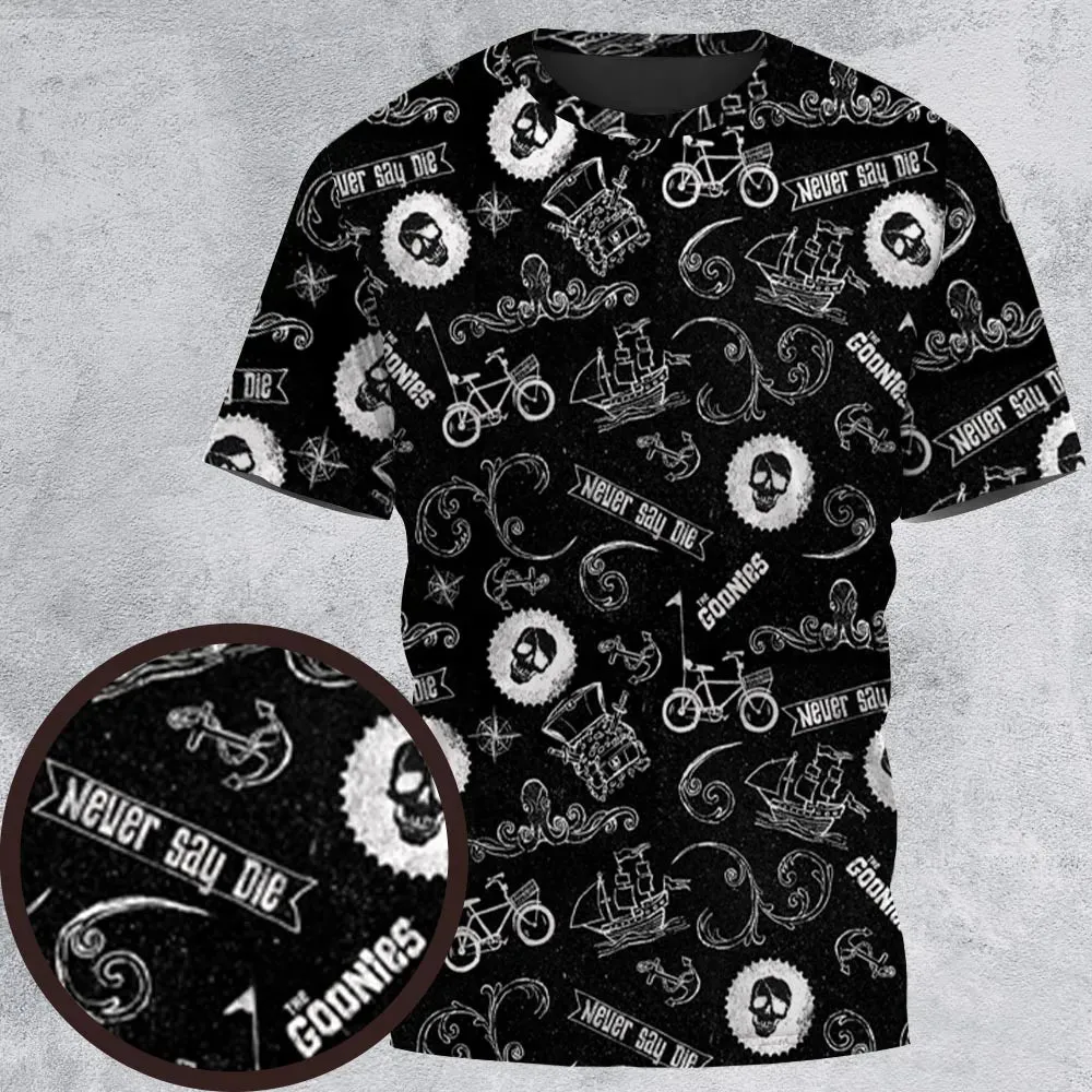 Never Say Die The Goonies Pattern All-Over Print Unisex T-Shirt - 2
