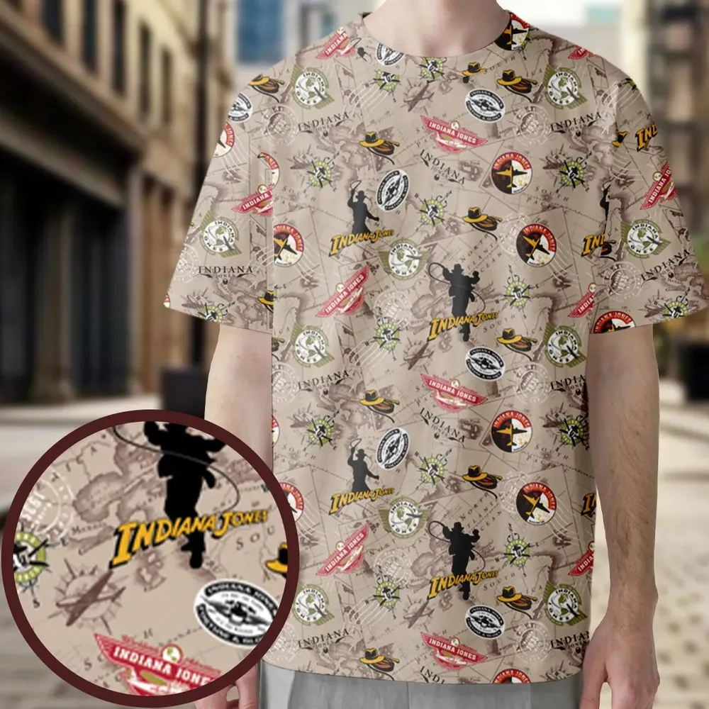 Indiana Jones Patterns All-Over Print Unisex T-Shirt - 3