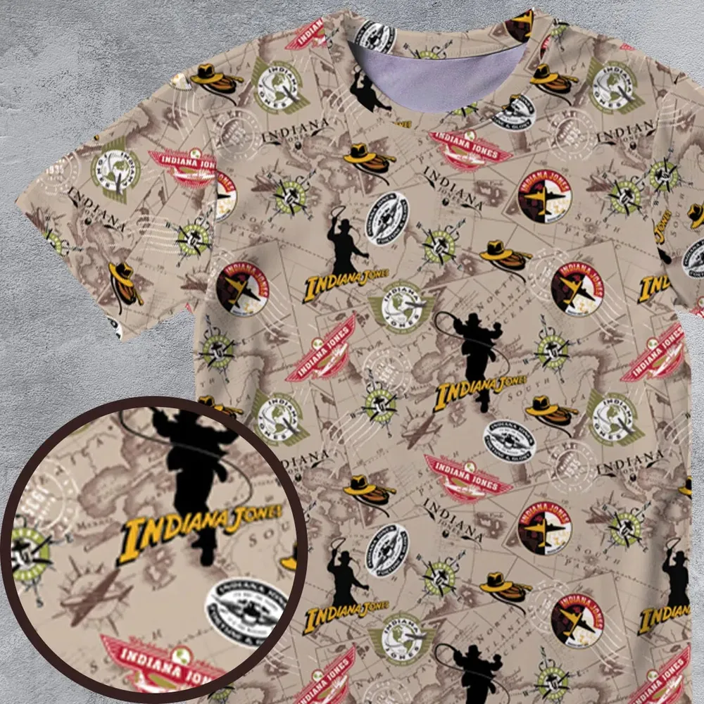 Indiana Jones Patterns All-Over Print Unisex T-Shirt - 4