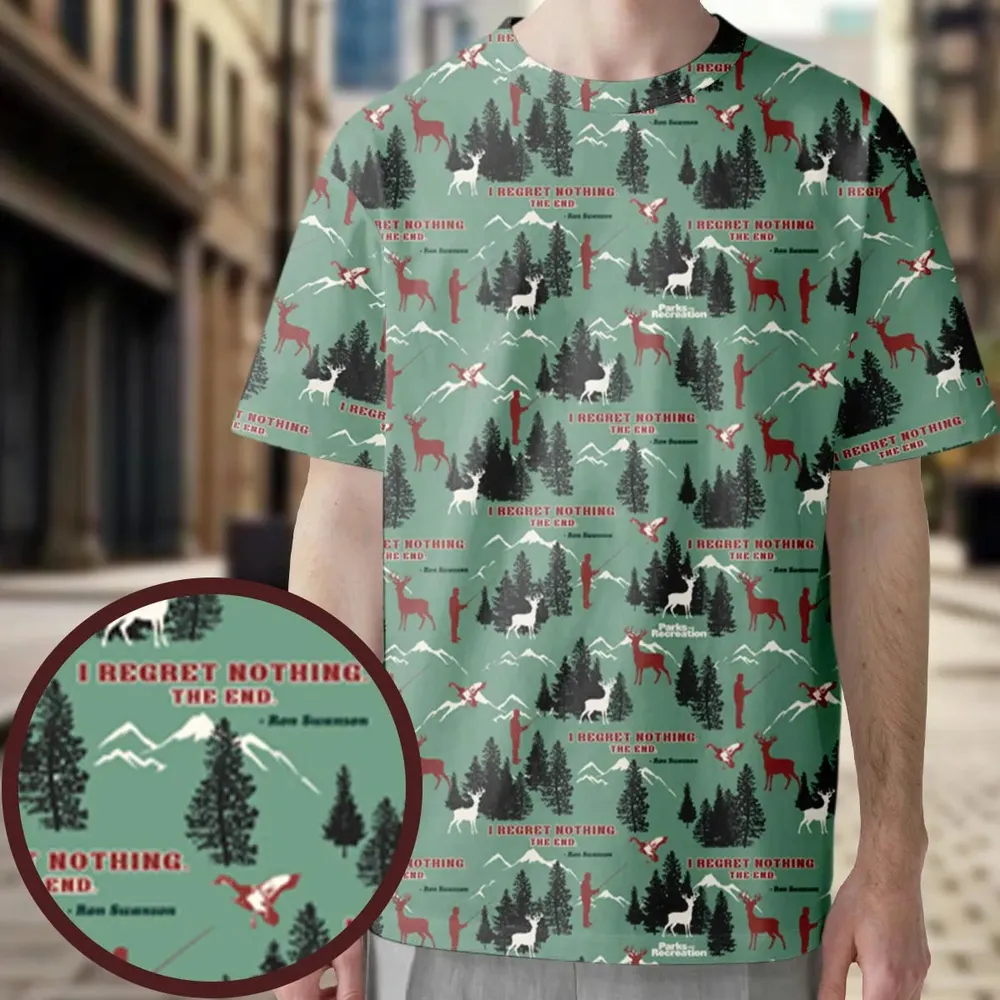 I Regret Nothing Park And Recreation All-Over Print Unisex T-Shirt - 4