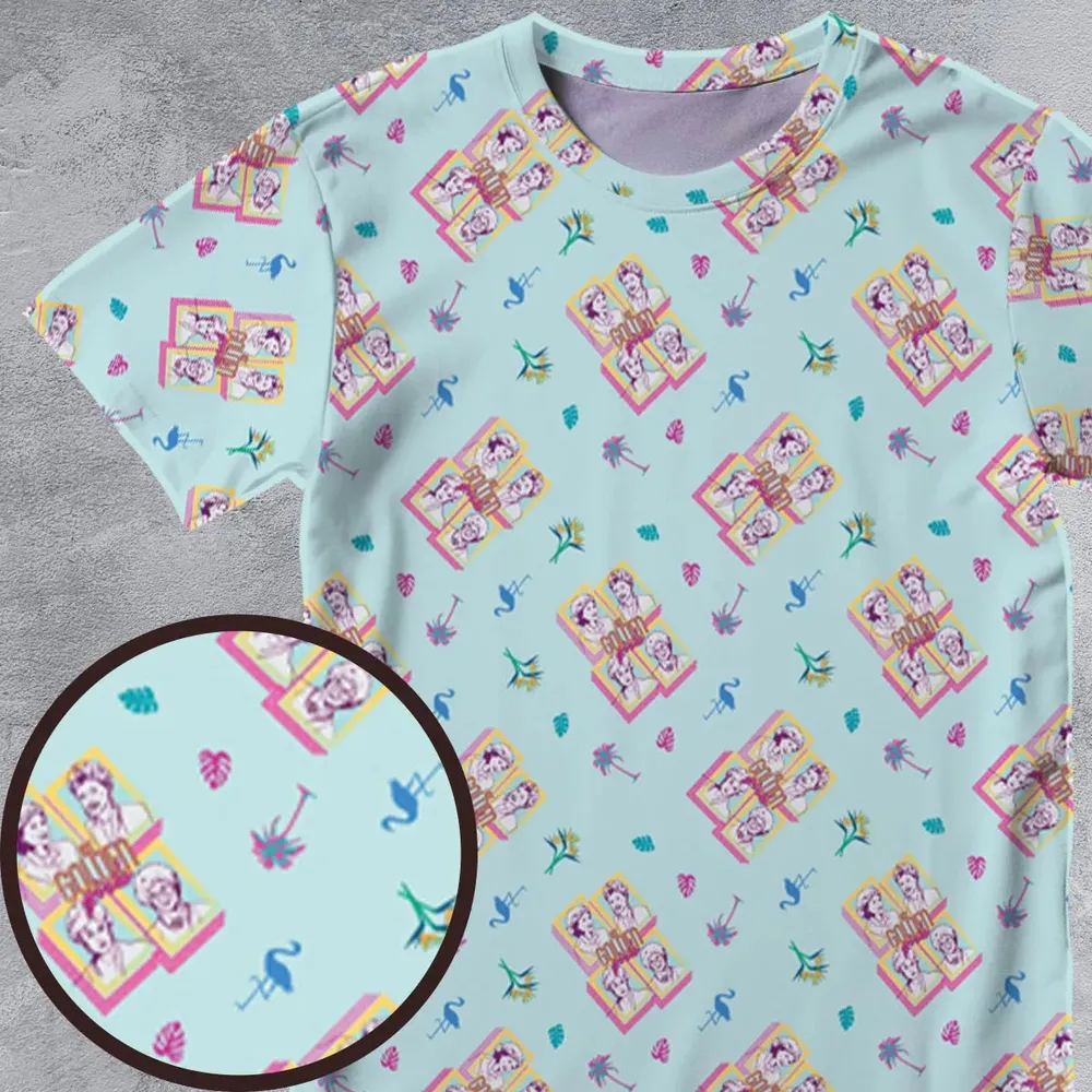 Golden Girls Patterned All-Over Print Unisex T-Shirt - 4