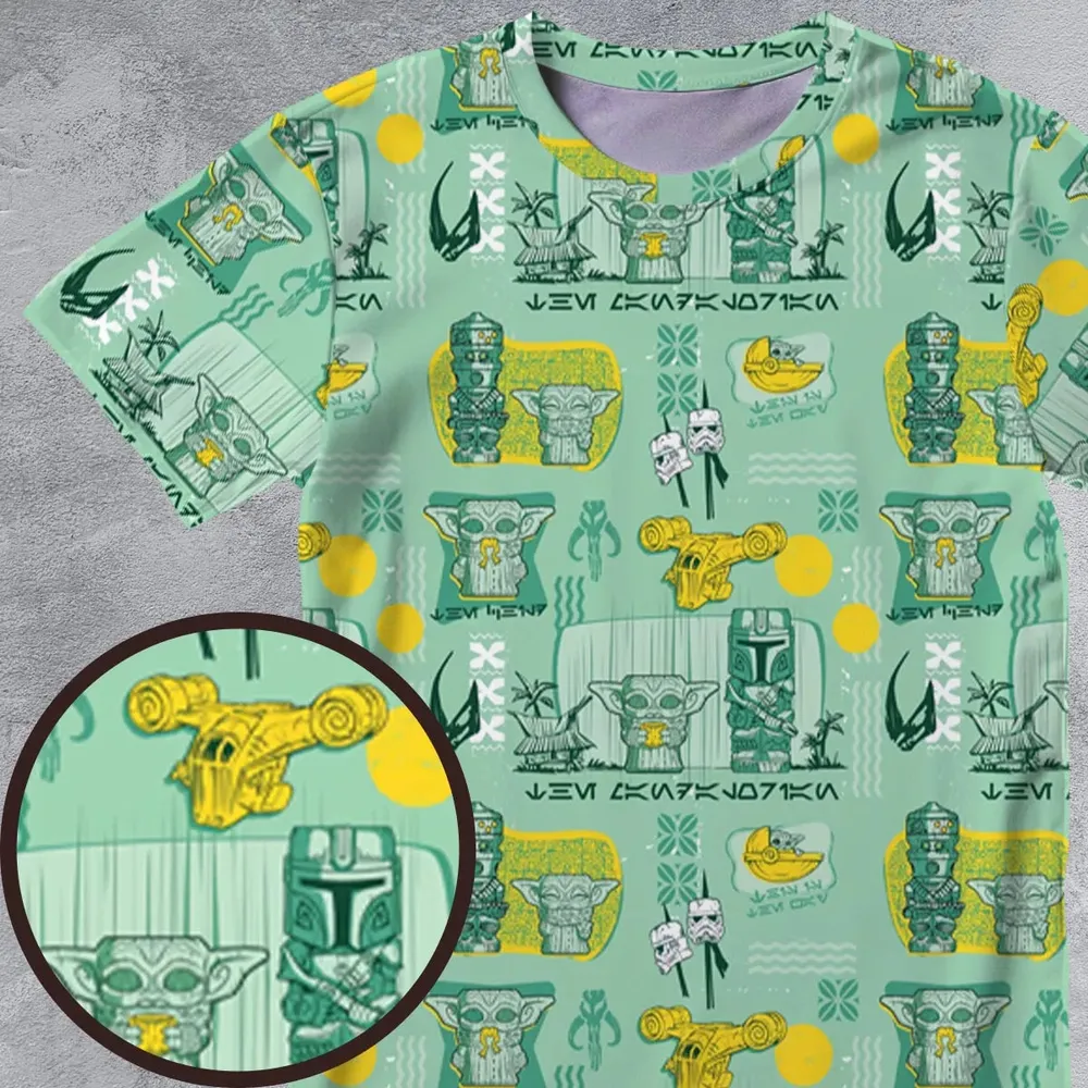 The Mandalorian Star Wars Aloha All-Over Print Unisex T-Shirt - 4