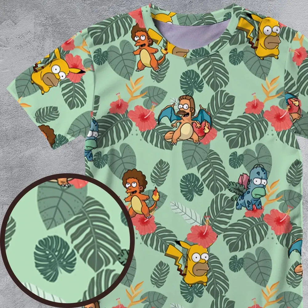 Simpsonmon The Simpsons Pokemon Mashup All-Over Print Unisex T-Shirt - 4