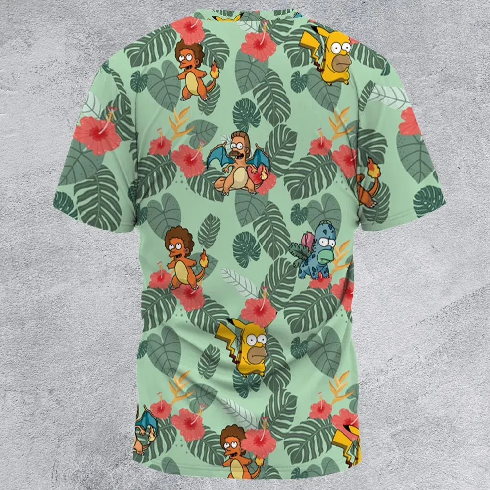 Simpsonmon The Simpsons Pokemon Mashup All-Over Print Unisex T-Shirt - 3