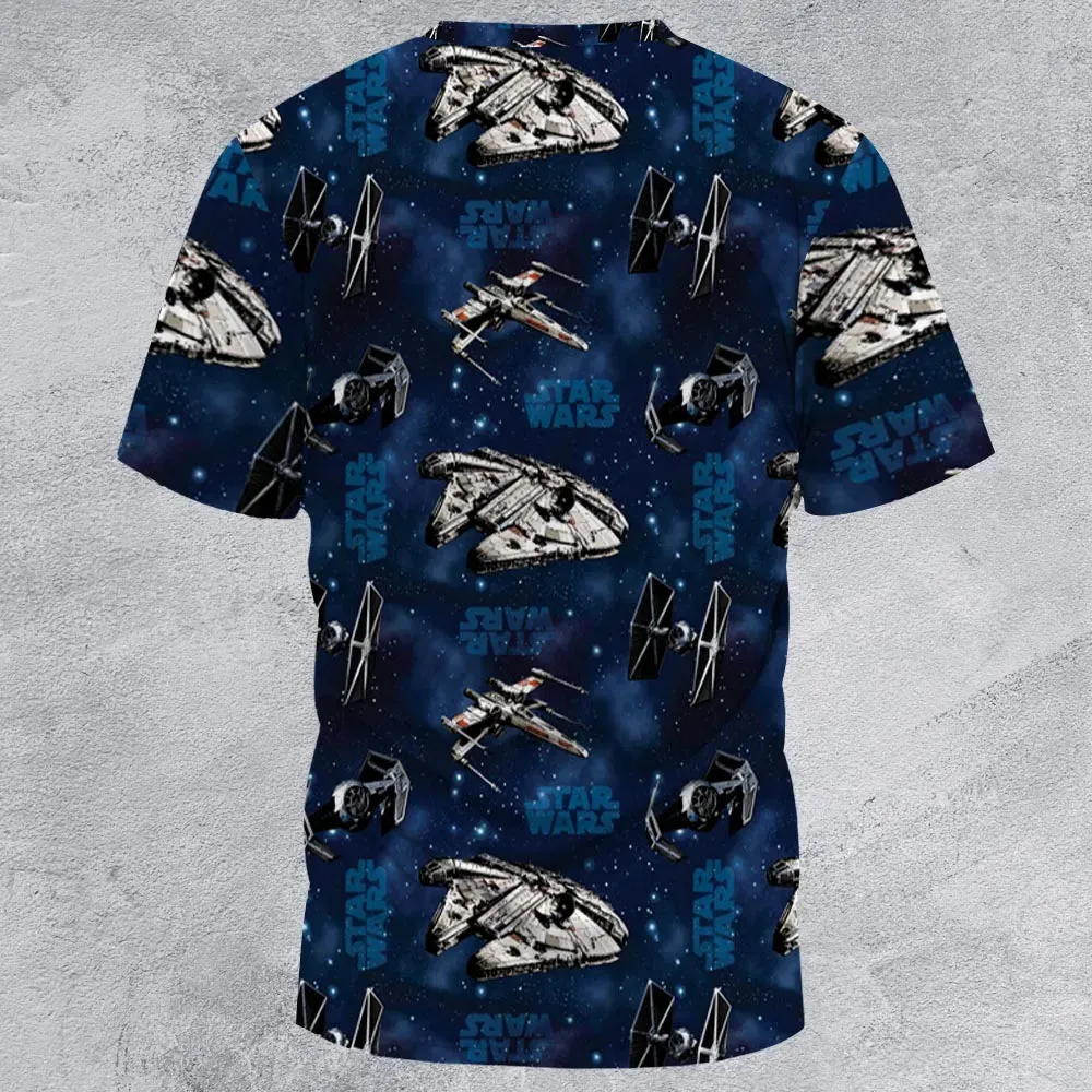 Star Wars Ships Pattern All-Over Print Unisex T-Shirt - 2