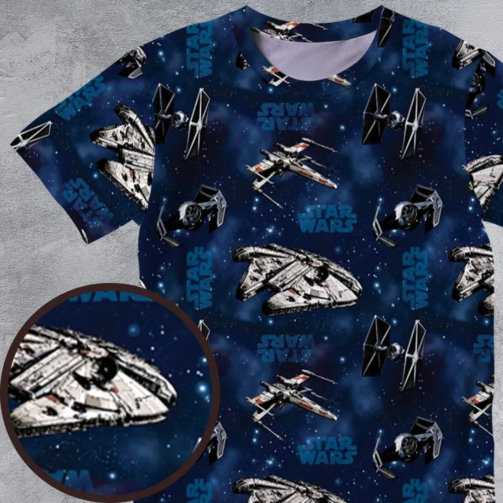 Star Wars Ships Pattern All-Over Print Unisex T-Shirt - 4