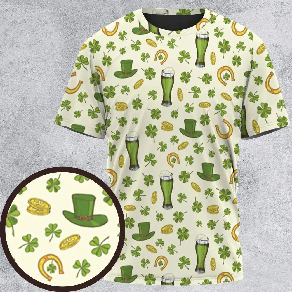 St.Patrick’s Day Pattern All-Over Print Unisex T-Shirt - 2
