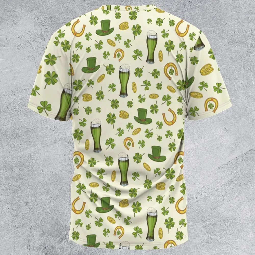 St.Patrick’s Day Pattern All-Over Print Unisex T-Shirt - 3